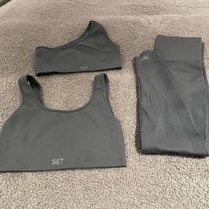 Set Active Box Cut Bra - Slate